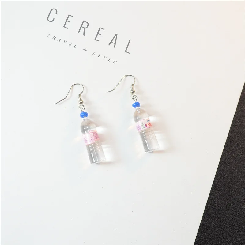 Корейские стеклянные серьги в виде бутылок для женщин 5 цветов индивидуальное