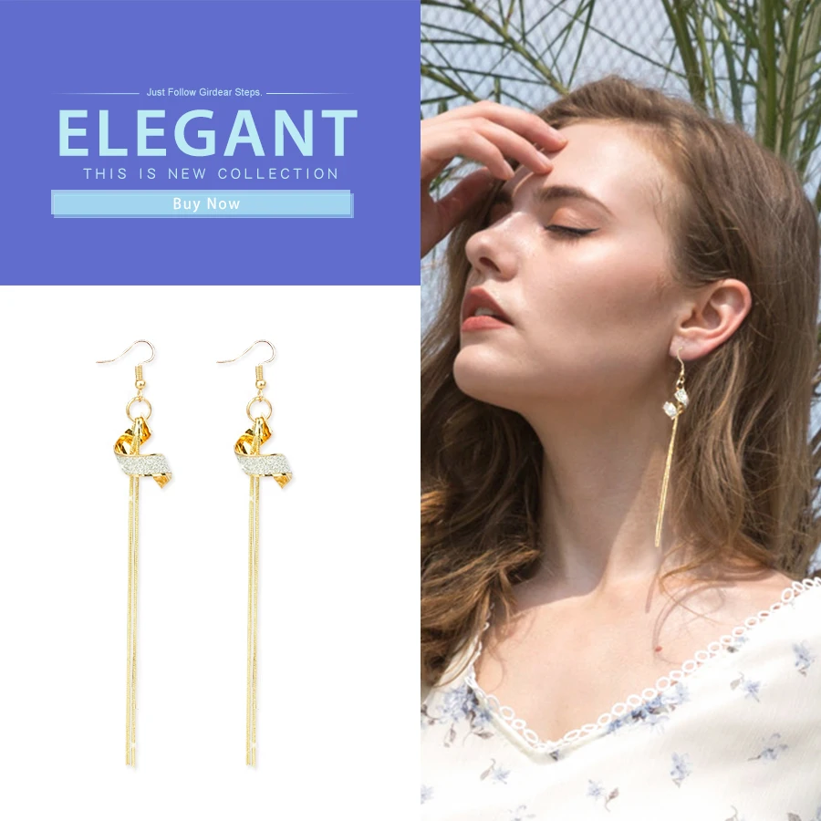 MQ Fashion Earrings Unique Charming Gold Dangle Drop Long Tassel Vintage Bohemian For Women Jewelry Brincos | Украшения и