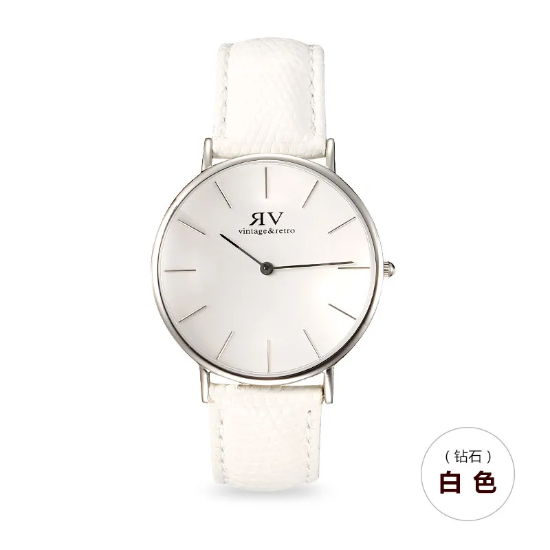 Кварцевые часы женские формы водонепроницаемый ультра тонкий большой циферблат