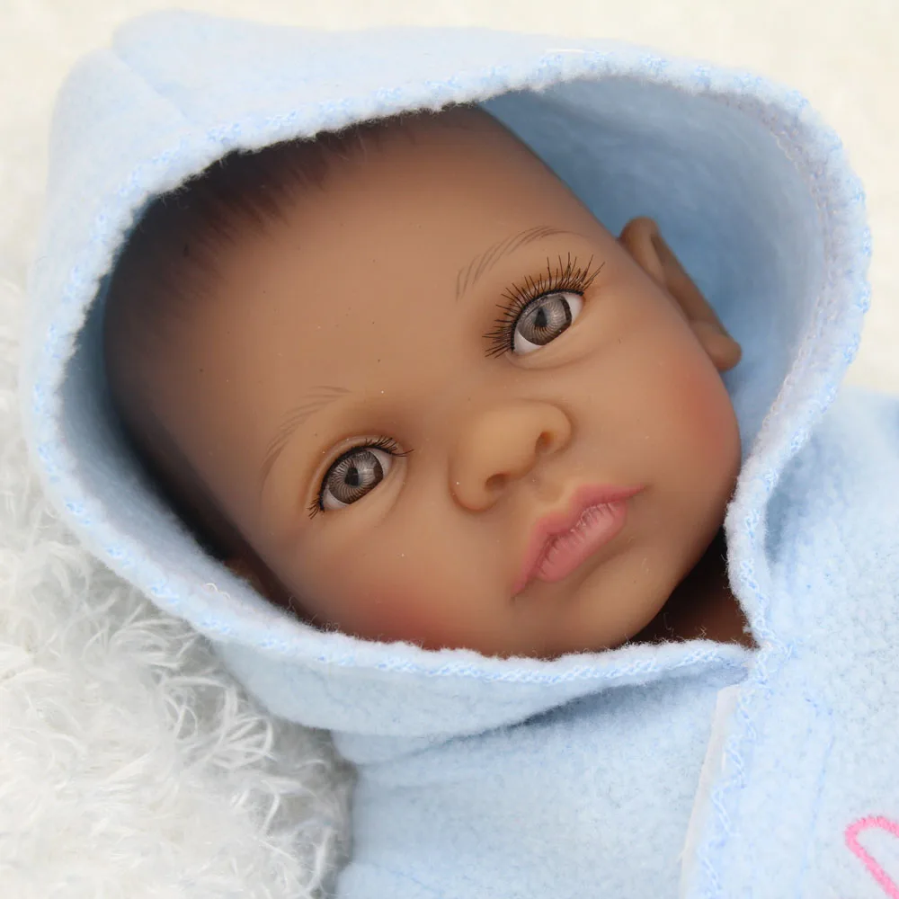 Кукла KAYDORA Bebes Reborn силиконовая кукла для детей 10 дюймов Реалистичная черная кожа
