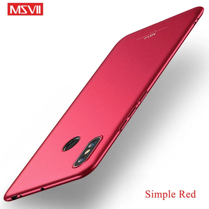 Simple Red Xiaomi mi x 3 Чехол MSVII Роскошный ультра-тонкий чехол для xiaomi mi x3 PC телефон задняя крышка для xiaomi max 3 Чехлы глобальной версии - Цвет: Simple Red