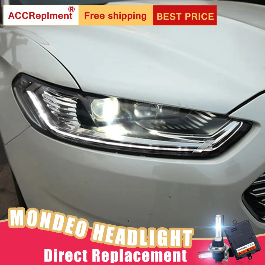 2Pcs LED Headlights For Ford Mondeo 2013-2015 led car lights Angel eyes xenon HID KIT Fog Daytime Running Lights | Автомобили и