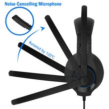 SENICC A2 PS4 Noise Cancelling Gaming Headset Stereo Surround Sound Gamer Headphones with Mic Voice Controller for Phone Pad
