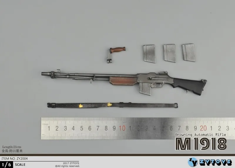 Автомат для винтовки ZYTOYS ZY2004 1/6 M1918 BAR Browning военное оружие реквизит HT PH TBL 12 дюймов