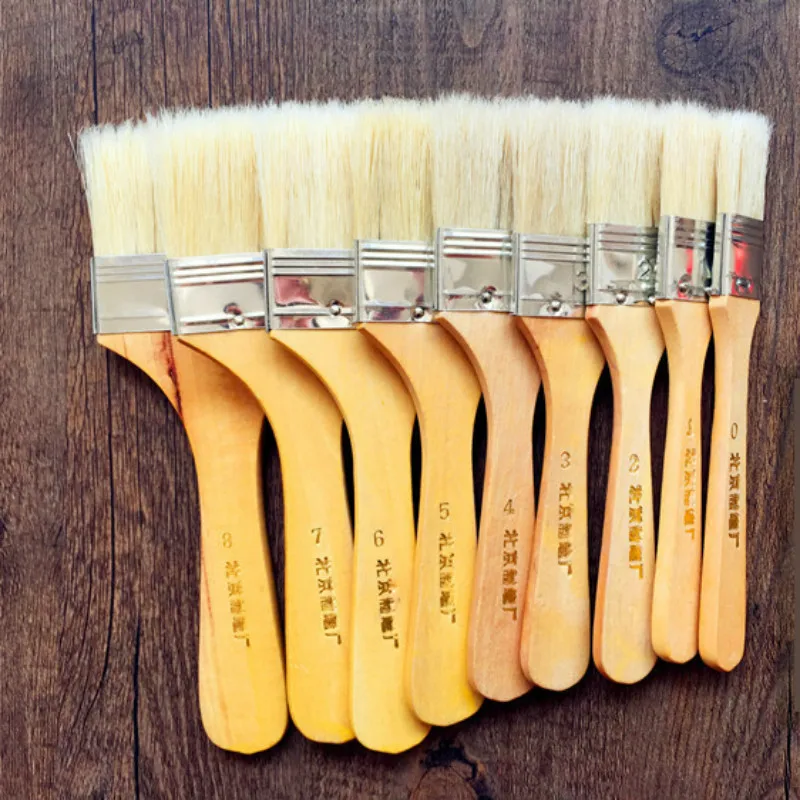Гибкая щетиная кисть для рисования маслом Акриловая Акварельная и настенная