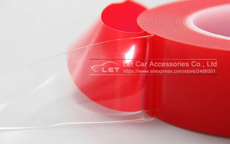 5 шт./лот 6 мм x 3 метра силиконовая красная Двухсторонняя клейкая лента