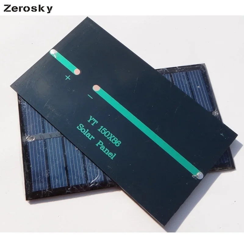 Zerosky 1 6 Вт 5 В мини-солнечная батарея поликристаллическая солнечная панель сделай
