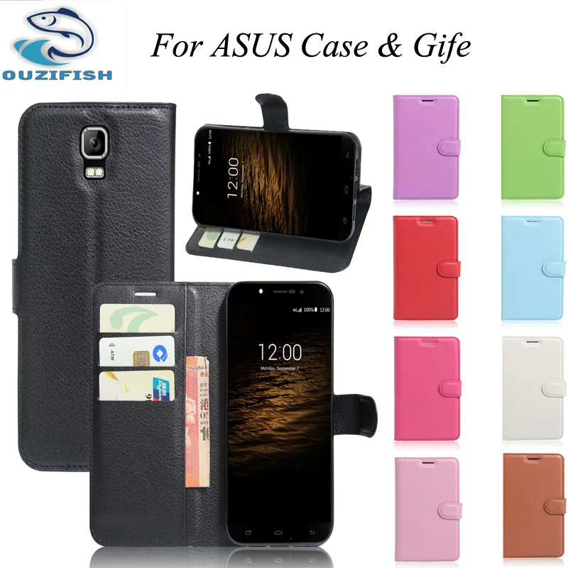 (OUZIFISH) роскошный чехол книжка из искусственной кожи для Asus Zenfone 2 Laser ZE500KL ZE601KL MAX