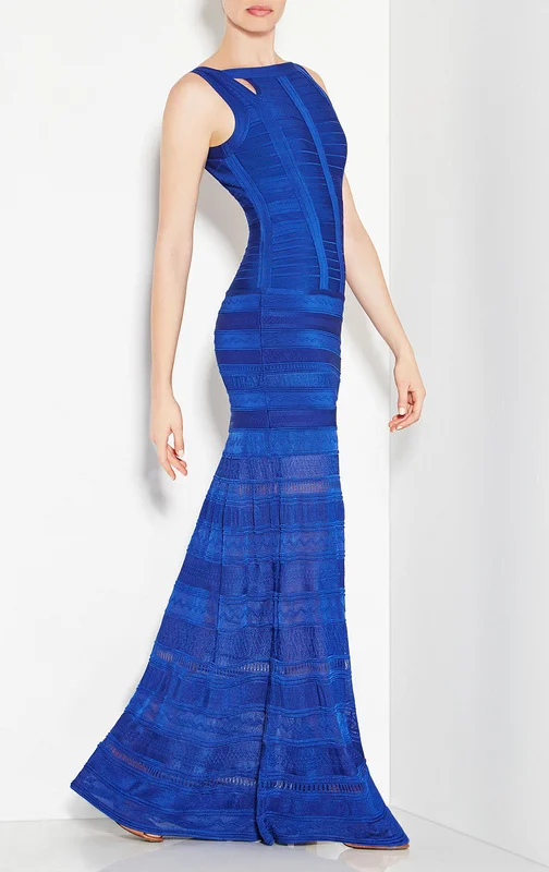 Высококачественное длинное Бандажное платье без рукавов из благородного