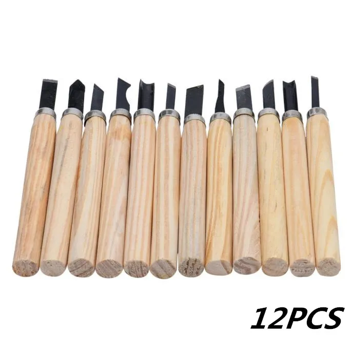 Резьба по дереву долотом 12 шт. резьба ручной стамеска для работы с деревом набор