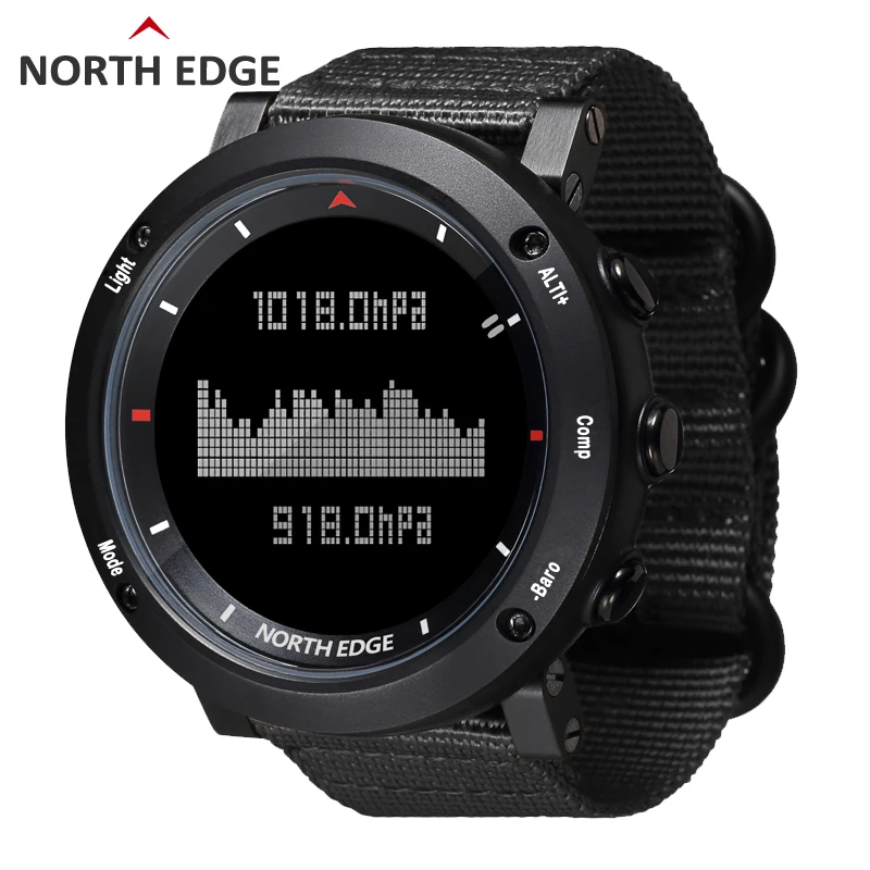 Мужские спортивные цифровые часы NORTH EDGE для бега плавания альтиметр барометр