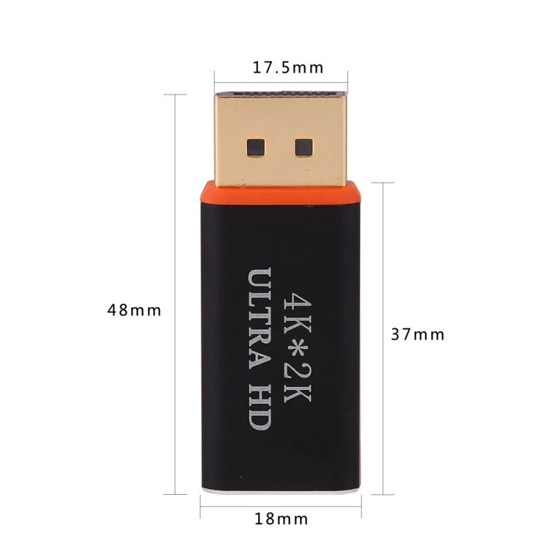 New DP to HDMI Adapter 4K Ultra HD 3D Gold Plated DisplayPort Converter Male Female Adapters | Электроника