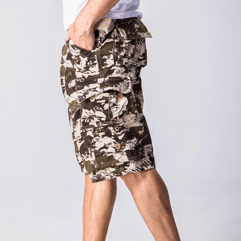 2017 новые летние камуфляжные мужские шорты с несколькими карманами повседневные