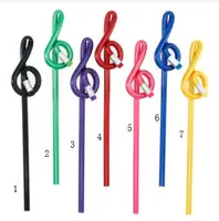 Free shipping Pencil stationery wholesale Music pencil Treble clef pencil Shape Multicolor mixed wooden pencils gifts lin4559