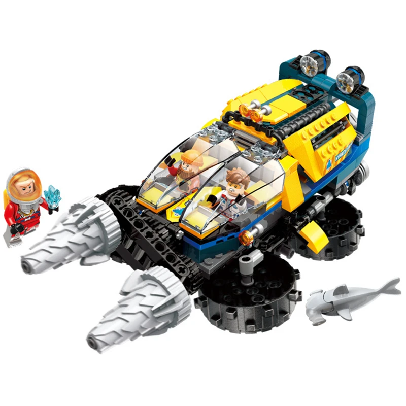 Enlamten Deep Sea Adventure City Vortex ascending car скутер подводная лодка строительные блоки набор комплектов Детская Игрушка совместима