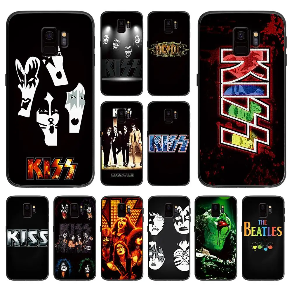 Мягкий чехол для телефона American Rock Kiss Orchestra Samsung Galaxy S6 S7 S8 S9 S10e Plus Note 8 9 | Мобильные