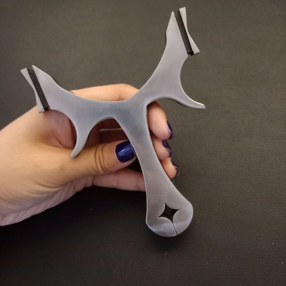 Мощный высокое качество из нержавеющей стали Slingshot катапульты Охотник плоский