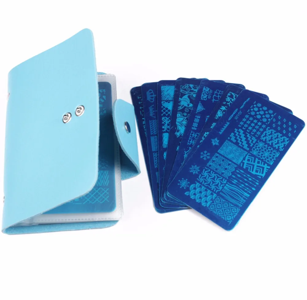 Пальчиковый Ангел 20 шт. штамповочная пластина для ногтевого дизайна + 1 Синий