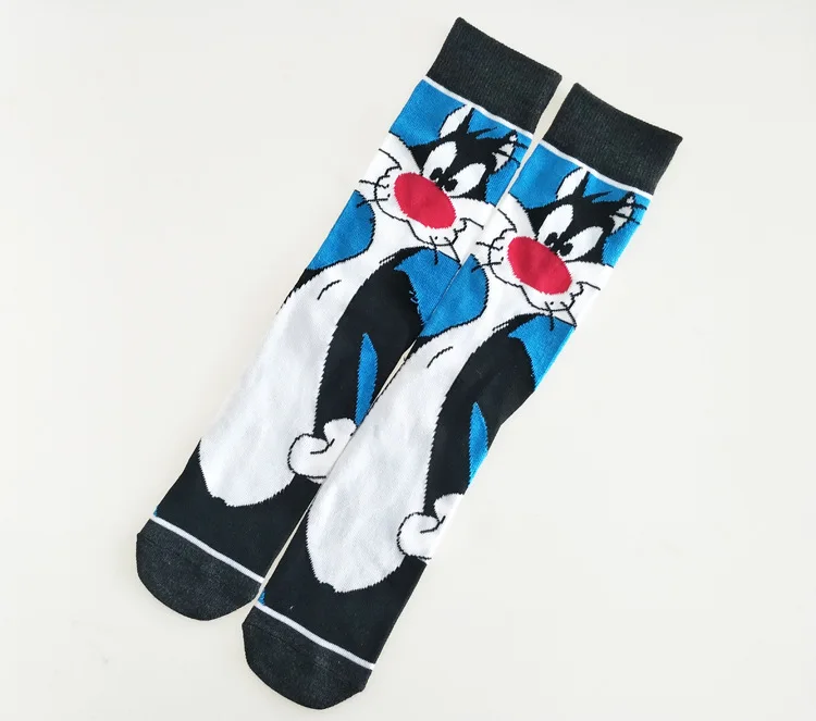Creative anime print socks fashion funny novelty cartoon men women sock comfort happy colorful stitching cotton Skateboard socks