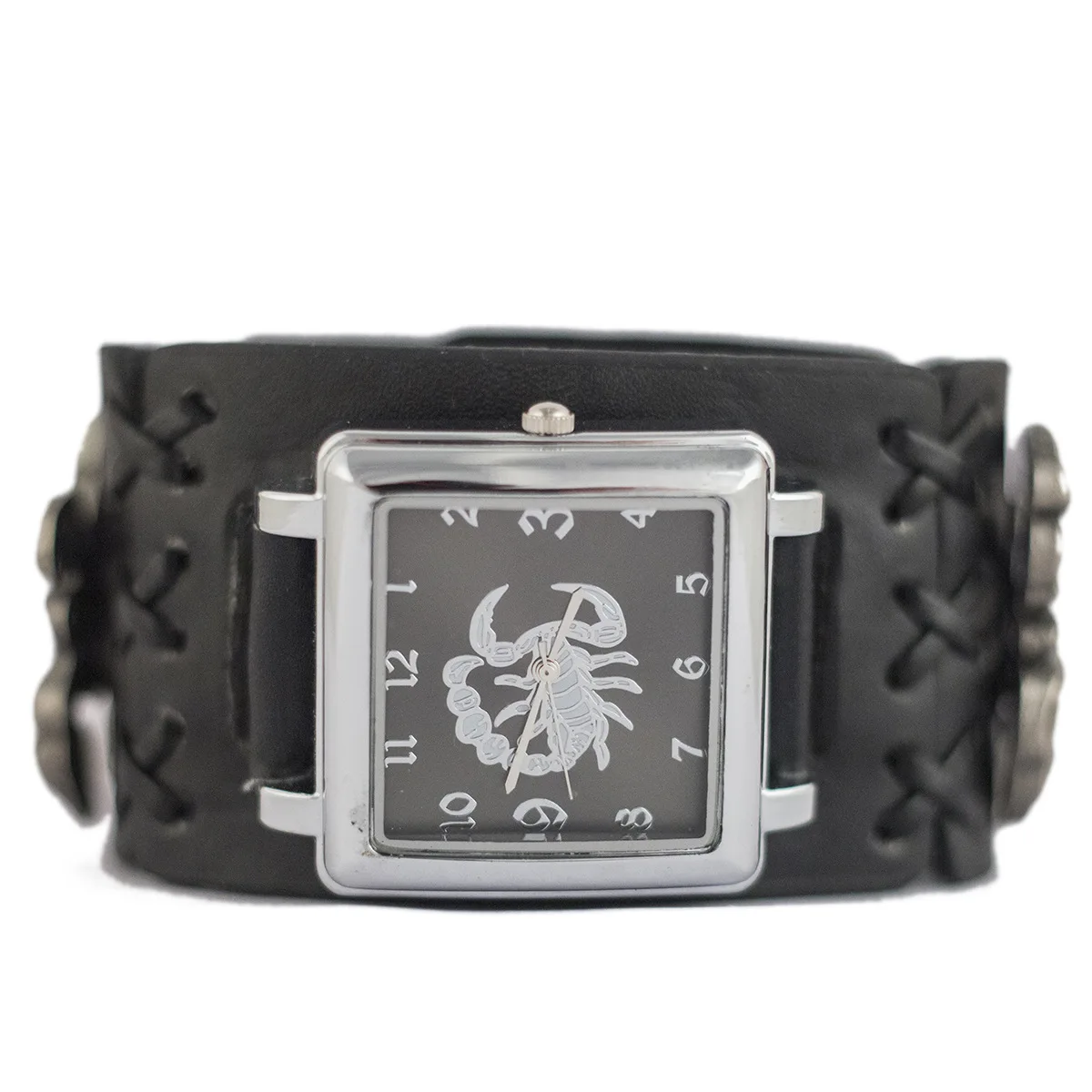 Модные Повседневное бренд мужские и женские часы Cool кожаные наручные Скорпион