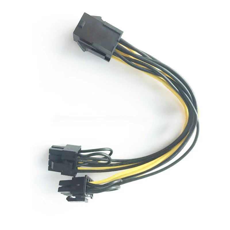 Новый PCI E 6 контактный 2x6 + 2 (6 контактный/8 контактный) кабель сплиттер питания PCIE
