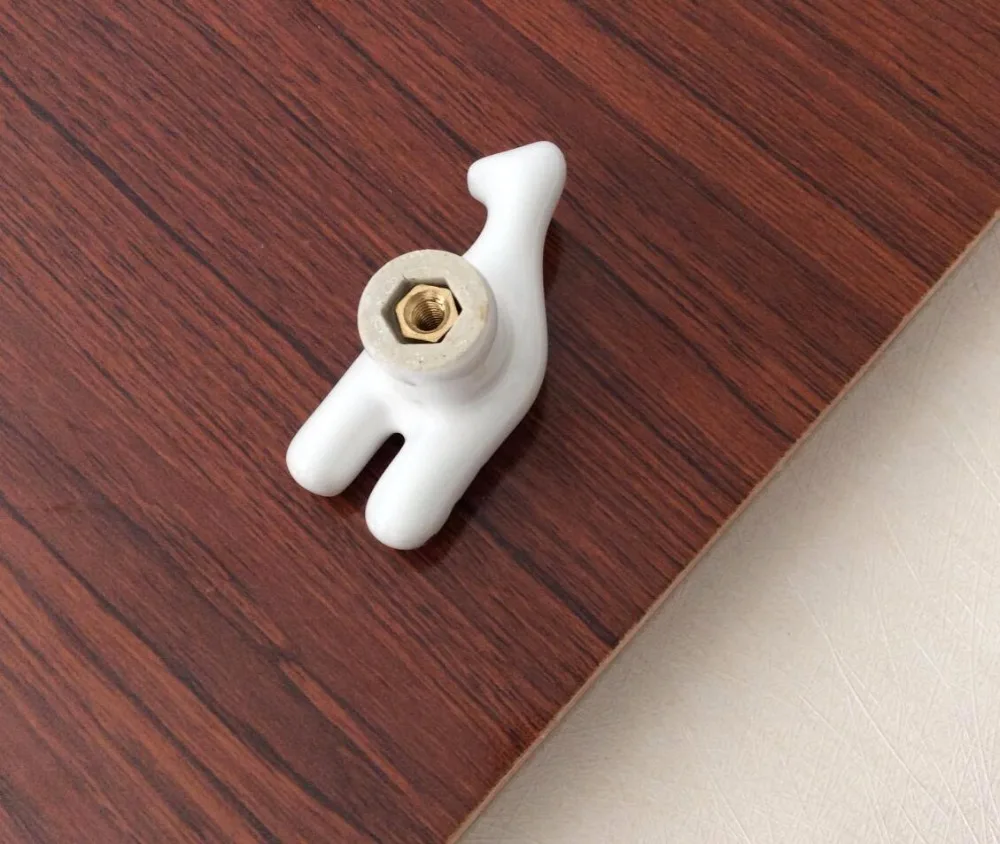 Животные комод ручки жираф керамические ящика/животное кабинет ручка кухонного