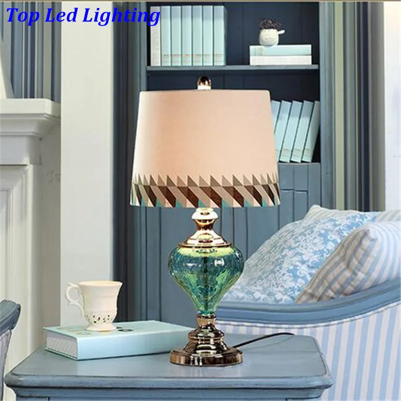 Средиземноморская синяя настольная лампа из хрустального стекла Ses Свадебный