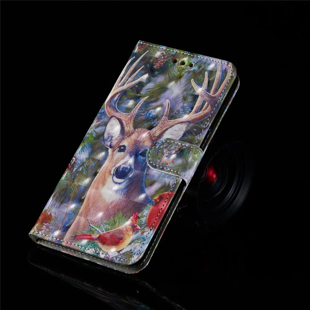 Роскошные 3D роспись Книга чехол в виде ракушки для samsung Galaxy J1 J3 J5 J7 Prime J4 J6 плюс Note 8 9 кожаный чехол-портмоне с откидной крышкой - Цвет: ML