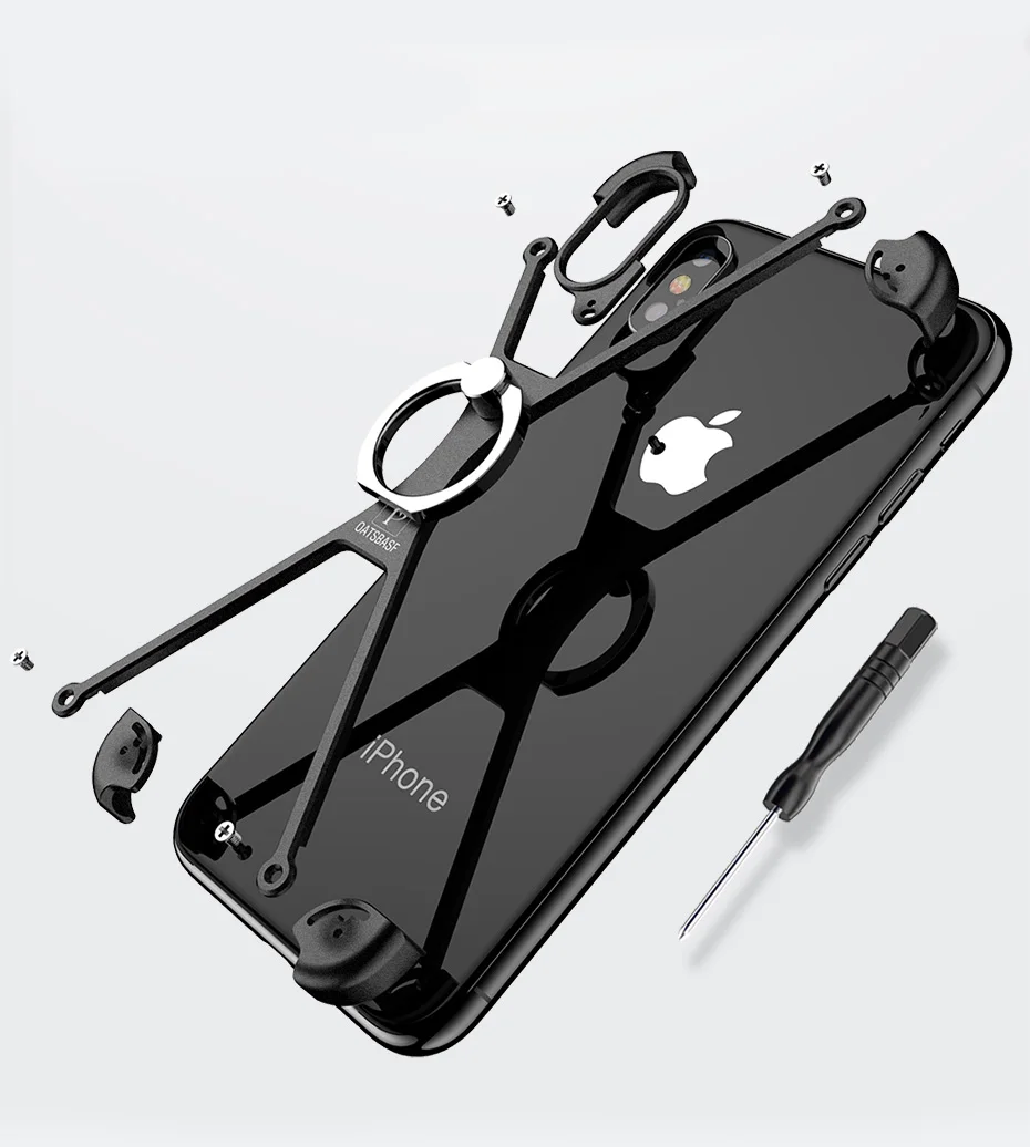 Oatsbasf x Форма чехол для iPhone X личности В виде ракушки для IPhone X корпус металлический бампер чехол для iphonex с подарком стекло Плёнки