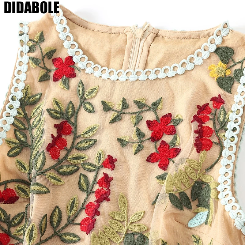 DB DIDABOLE Новая Летняя женская одежда сетка тяжелая промышленность вышивка и