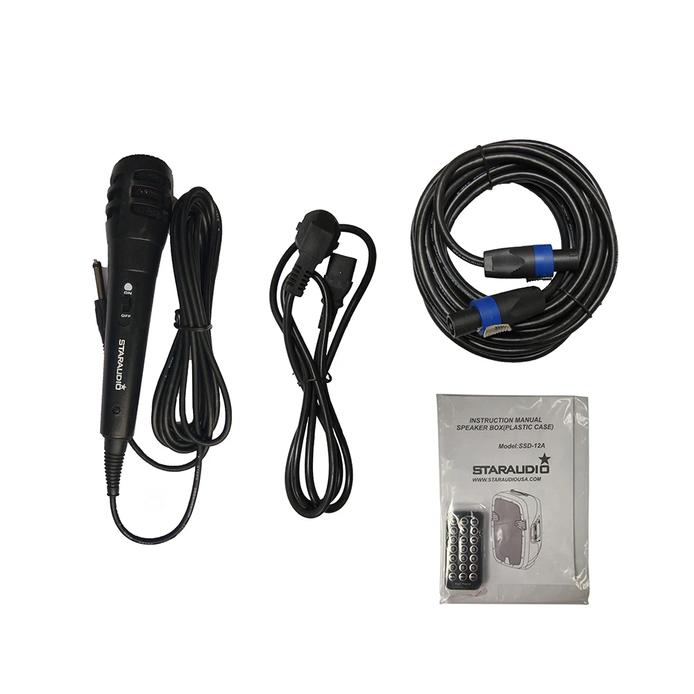 STARAUDIO 2 шт 2000 W Питание 12 дюймов активные колонки DJ этап PA стоит проводной микрофон
