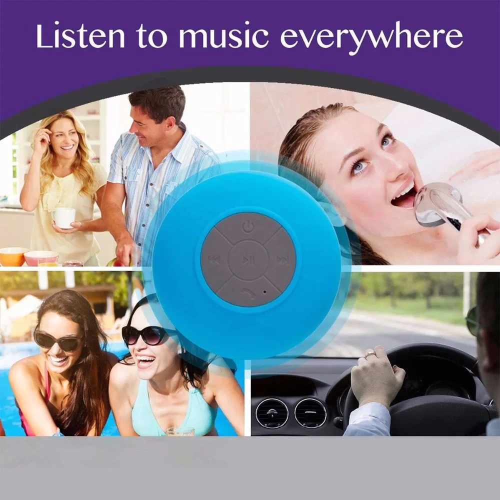 Водонепроницаемая Bluetooth-Колонка SOONHUA с присоской сабвуфер душевая колонка