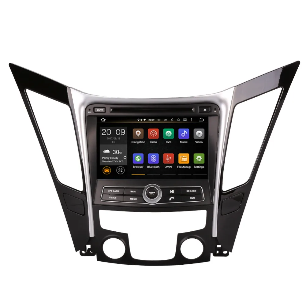 Android 8 0 Восьмиядерный 4 Гб ОЗУ автомобильный DVD плеер GPS навигация для Hyundai Sonata I40 I45