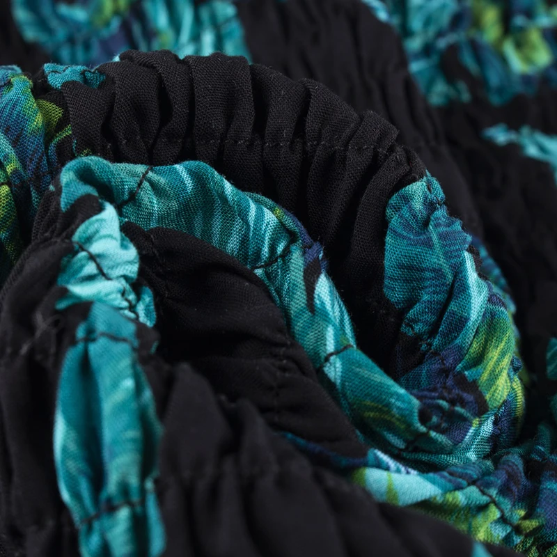 Богемное платье карандаш без рукавов с цветочным принтом пляжное рюшами на