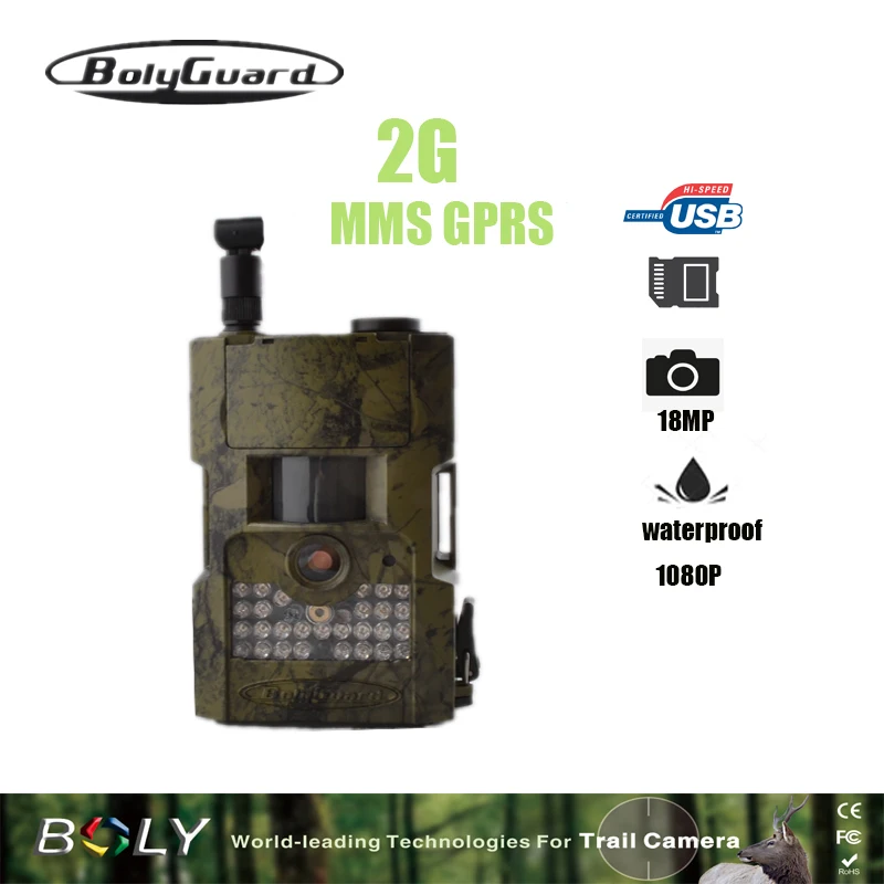 Bolyguard trail камера дикой природы 18MP 1080H 2G MMS GPRS фото ловушки gsm ночное видение