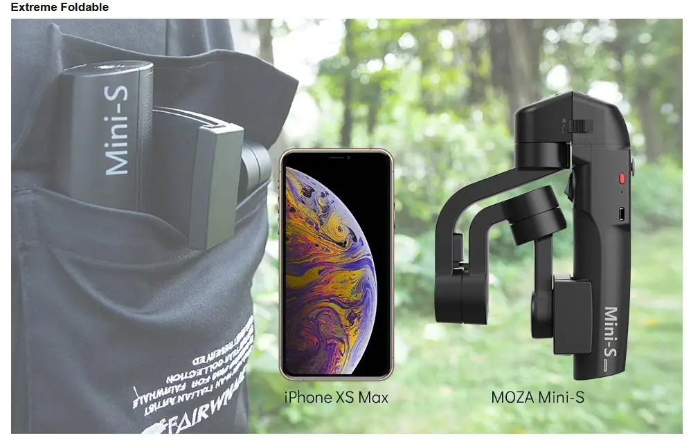 BEESCLOVER для записи движения Mini S Gimbal умной камеры MOZA 3 осевой складной стабилизатор