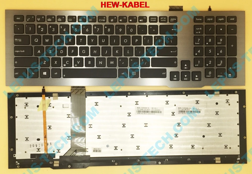 Оригинальная клавиатура US для ASUS G75 G75VW G75VX с подсветкой|keyboard for asus|asus keyboardasus g75vw