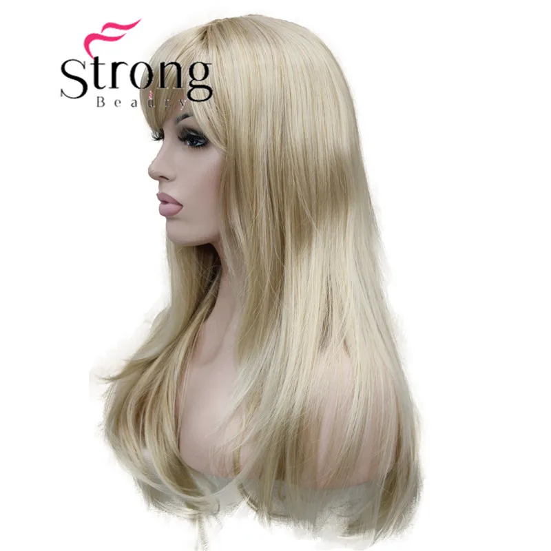 StrongBeauty 2" синтетический парик длинные термостойкие большие волнистые волосы для женщин косплей парик светло-коричневый с выделенным