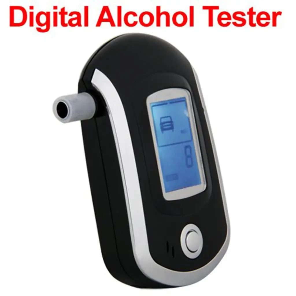 

Dewtreetali Police Digital LCD Alcohol Breath Tester Analyzer Breathalyzer with 5 Mouthpieces