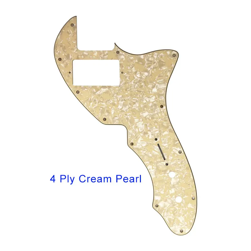 4Ply Cream Pearl Pleroo пользовательские гитарные части-для США Thinline Tele 69 гитарная накладка с PAF хамбакером царапина пластины, Многоцветный выбор - Цвет: 4Ply Cream Pearl