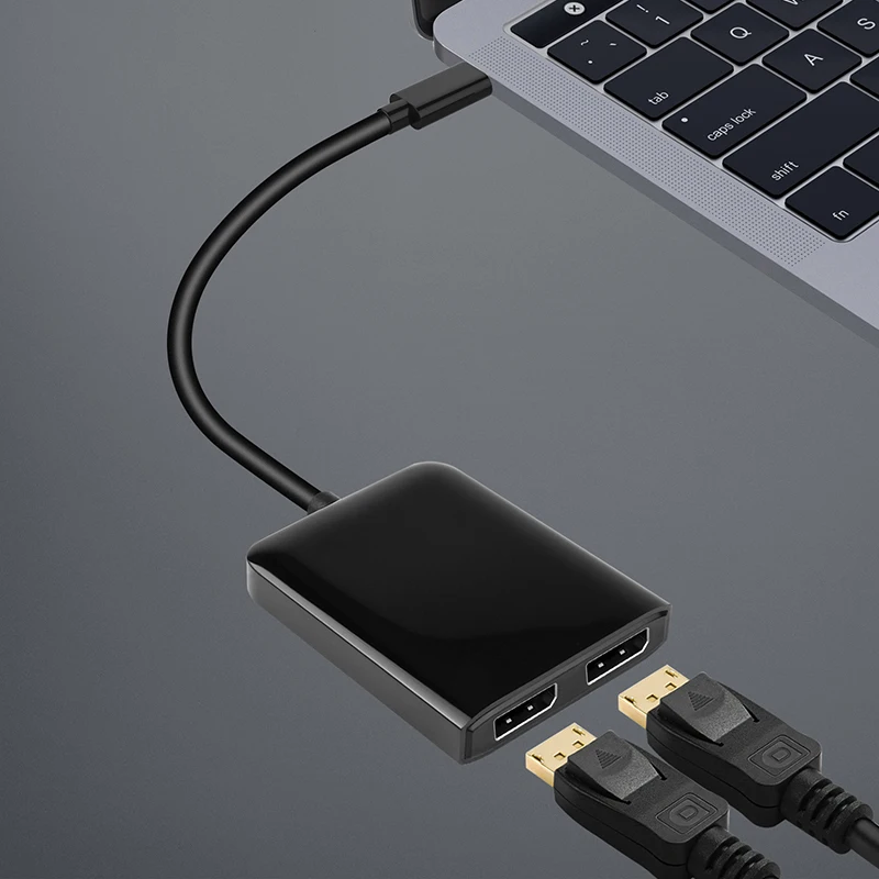 DZLST USB C к DP адаптер для дисплея type 3 1 мужчина двойной Женский конвертер 4K 30 Гц видео