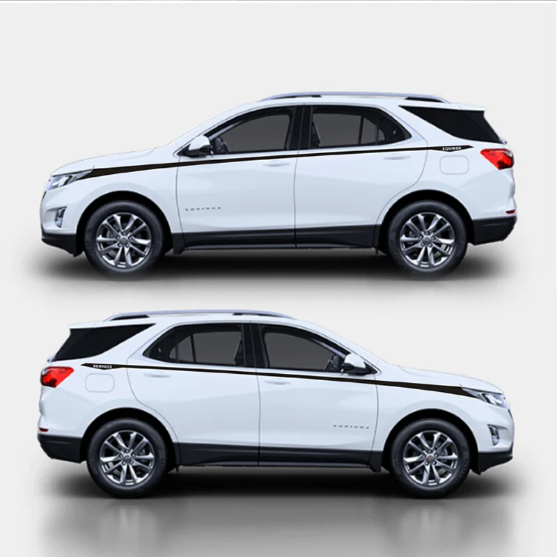 World Датун Спорт Stripes автомобилей Наклейки для Chevrolet Equinox Auto Body Customized Decal Внешние
