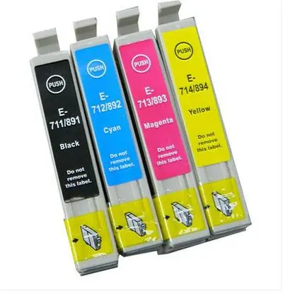 

Vilaxh 1set Compatible Ink Cartridge T0891 T0892 T0893 T0894 For Epson Stylus S20,SX100,SX105,SX200,SX205,X405,SX400 Printer