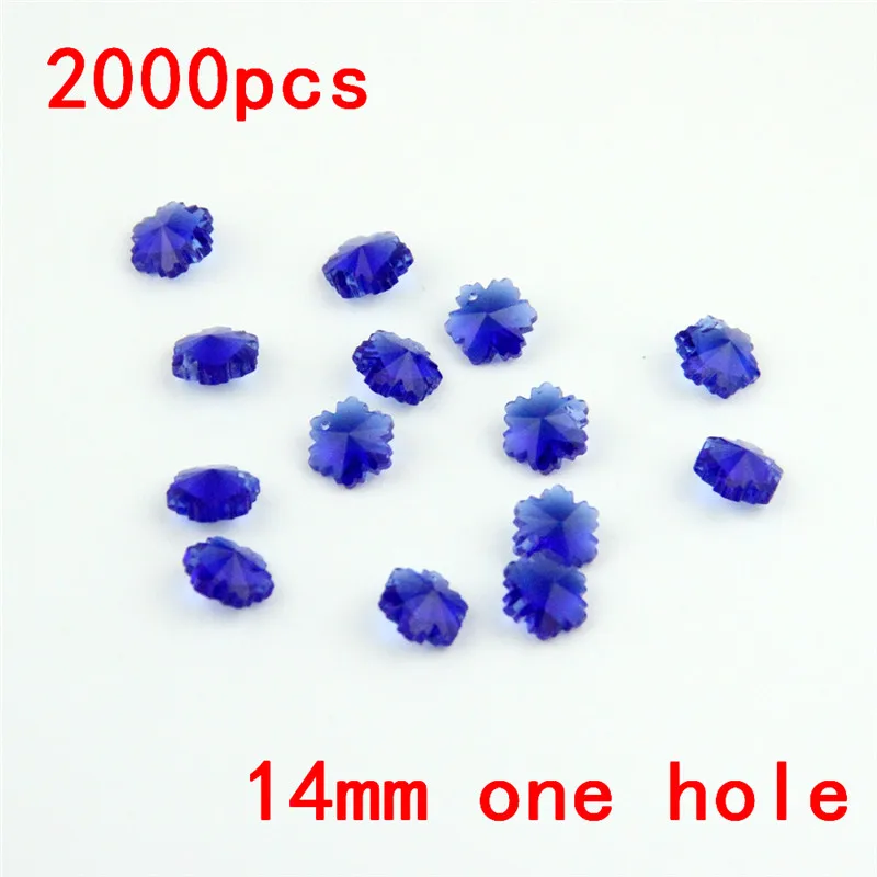 Горячая Распродажа темно Сапфир 2000 шт 14 мм хрустальная люстра призма снежинка