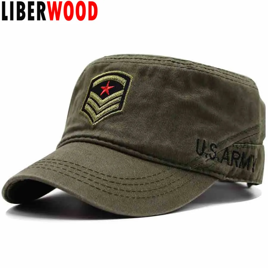 LIBERWOOD армия США командный сергент старший класс эмблема шляпа Мужская винтажная