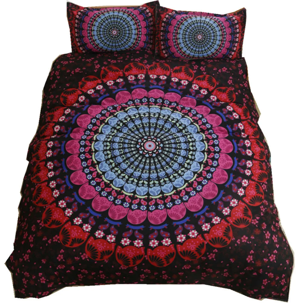 2/3 шт винтажный кобальтовый синий Мандала пододеяльник набор хиппи Цыганский