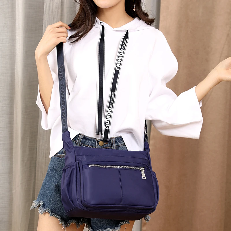 Новинка 2021 водонепроницаемая нейлоновая женская сумка на плечо