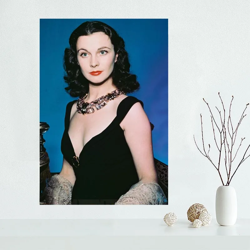

Новое поступление, индивидуальный холщовый постер Vivien Leigh для спальни, украшение для дома, шелковая ткань с фотографией, 50x75 см, 60x90 см