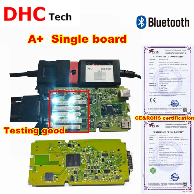Высококачественный диагностический сканер OBD2 с одной платой реле NEC Buletooth 2016 00