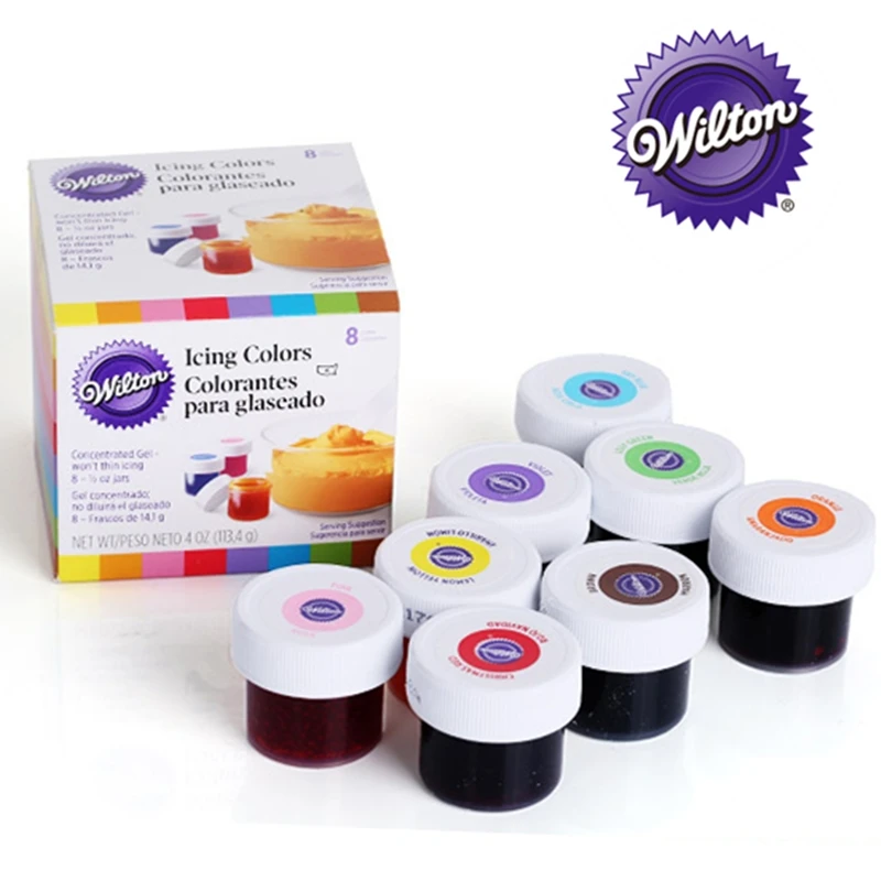 Wilton Food Coloring 8-Count Icing Colors Edible Color Gel Paste Additive for Fondant Cake Batter or | Дом и сад